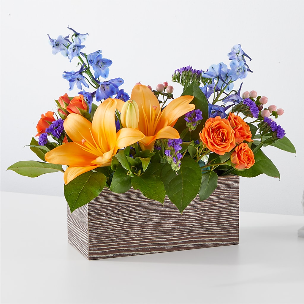 Radiant Citrus Box Bouquet – MR D'S, Lander WY