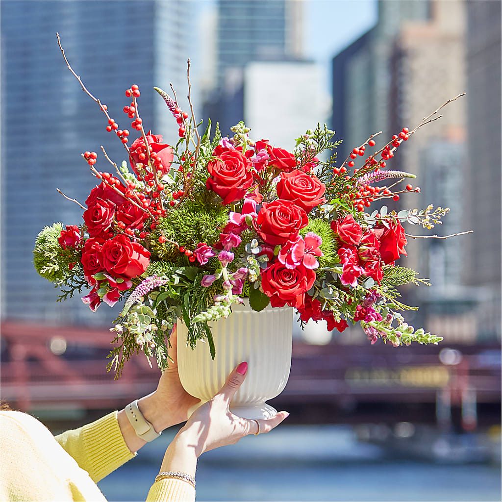 Big Red Bow Bouquet – MR D'S, Lander WY