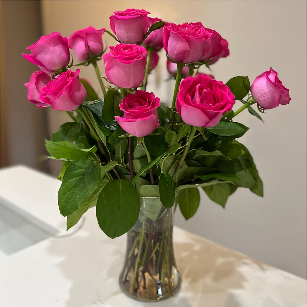 Long Stem Pink Rose Bouquet – MR D'S, Lander WY