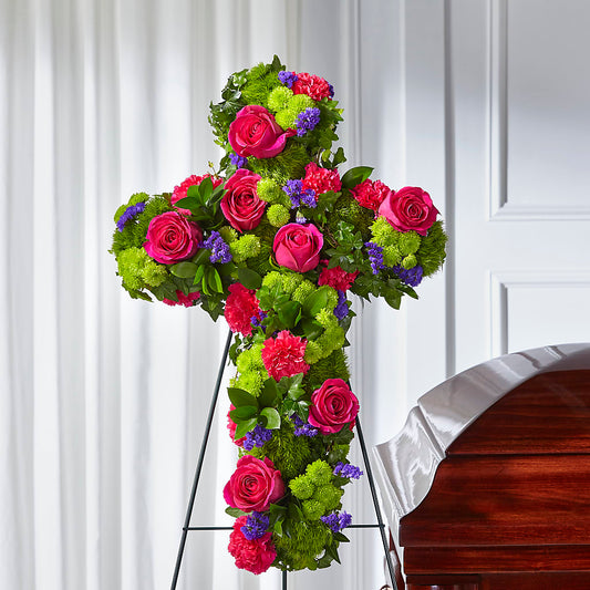 Tribute Rose Floral Cross – MR D'S, Lander WY