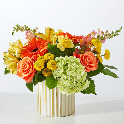 Autumn Sunshine Bouquet with Ivory Vase – MR D'S, Lander WY