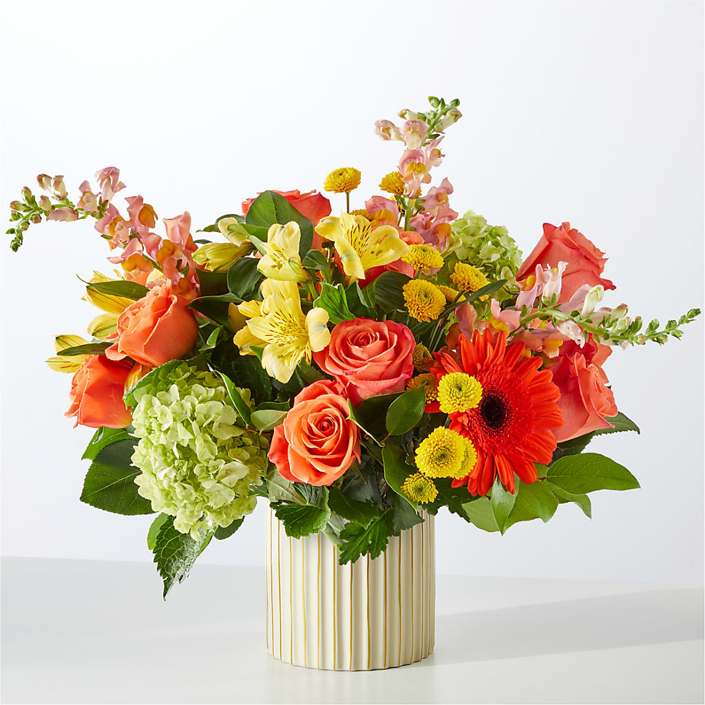 Autumn Sunshine Bouquet with Ivory Vase – MR D'S, Lander WY