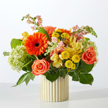 Autumn Sunshine Bouquet with Ivory Vase – MR D'S, Lander WY