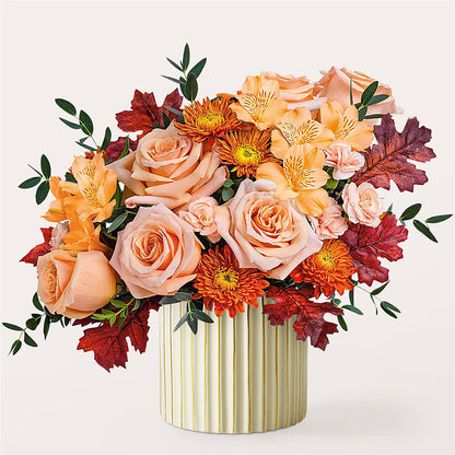 Spiced Latte Bouquet with Ivory Vase – MR D'S, Lander WY