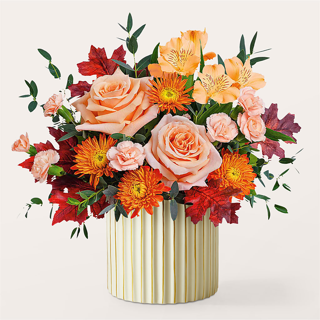 Spiced Latte Bouquet with Ivory Vase – MR D'S, Lander WY