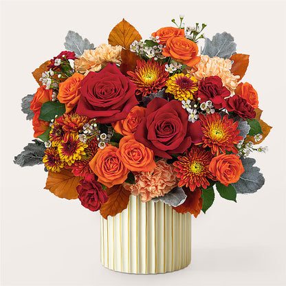 Merlot Bouquet with Ivory Vase – MR D'S, Lander WY