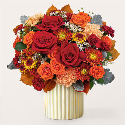 Merlot Bouquet with Ivory Vase – MR D'S, Lander WY